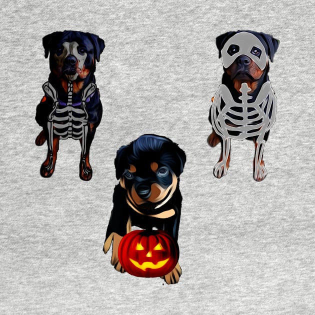 Rottweiler Halloween sticker pack by Freedomink